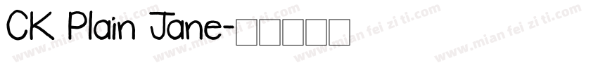 CK Plain Jane字体转换